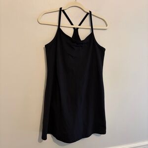 Offline Aerie Hugger Lined Black Athletic Dress Built in Bra & Shorts Sz L Large